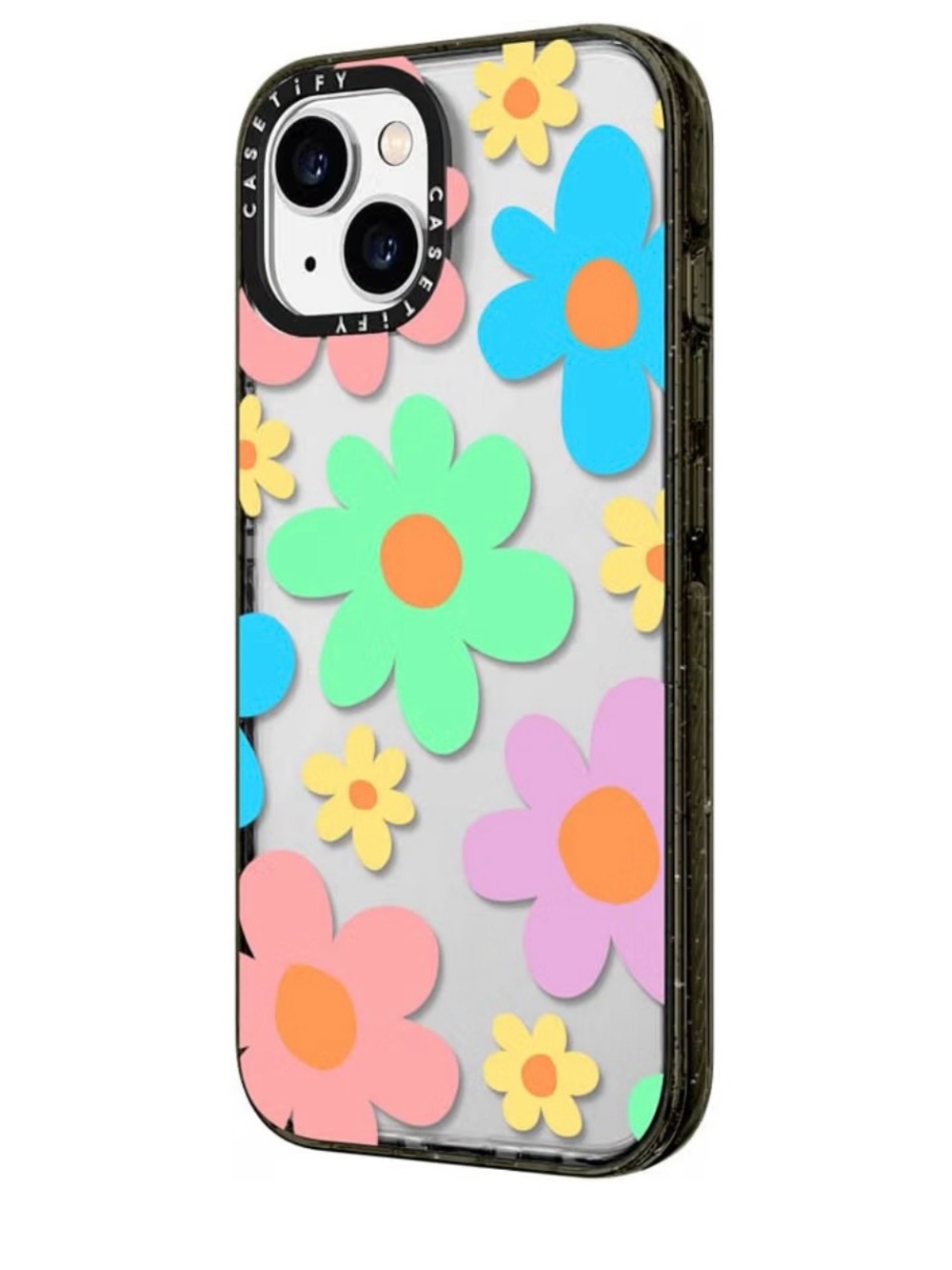 EUC Casetify IPhone 13/14 Impact Case Transparent Floral Pastel 4x Protection
